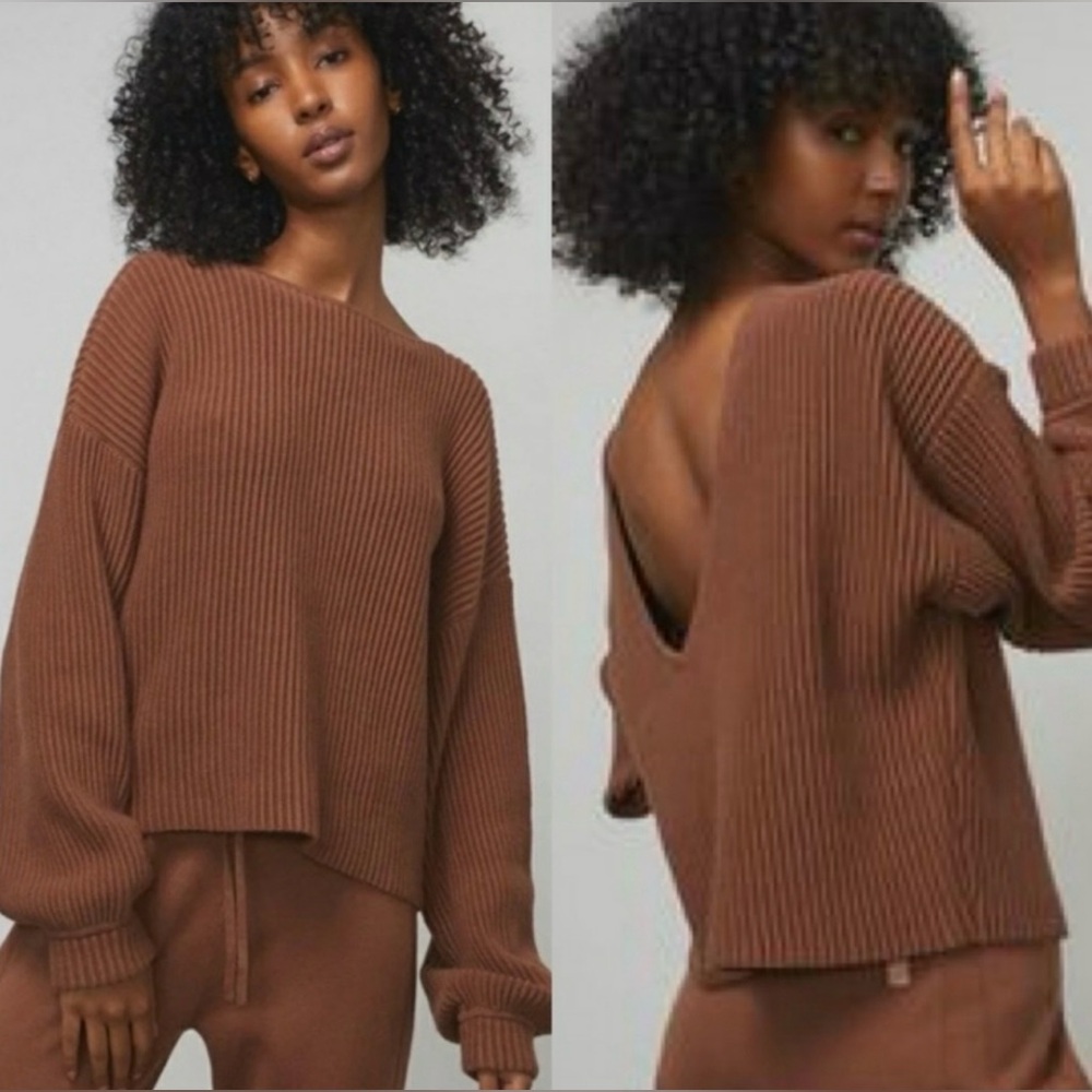 EUC Lunya Good in Bed Cozy Cotton Silk Reversible Sweater